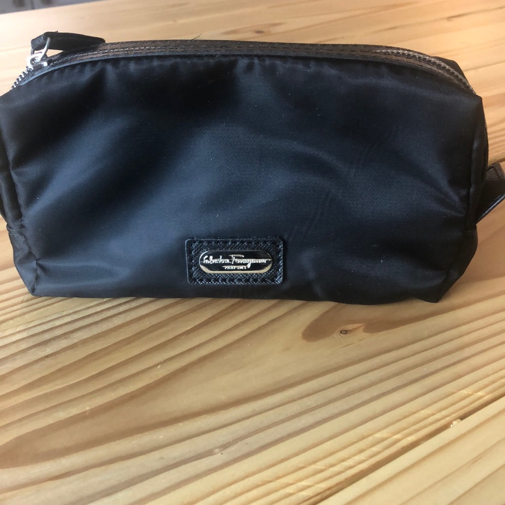 Salvatore Ferragamo Black Cosmetic Bag